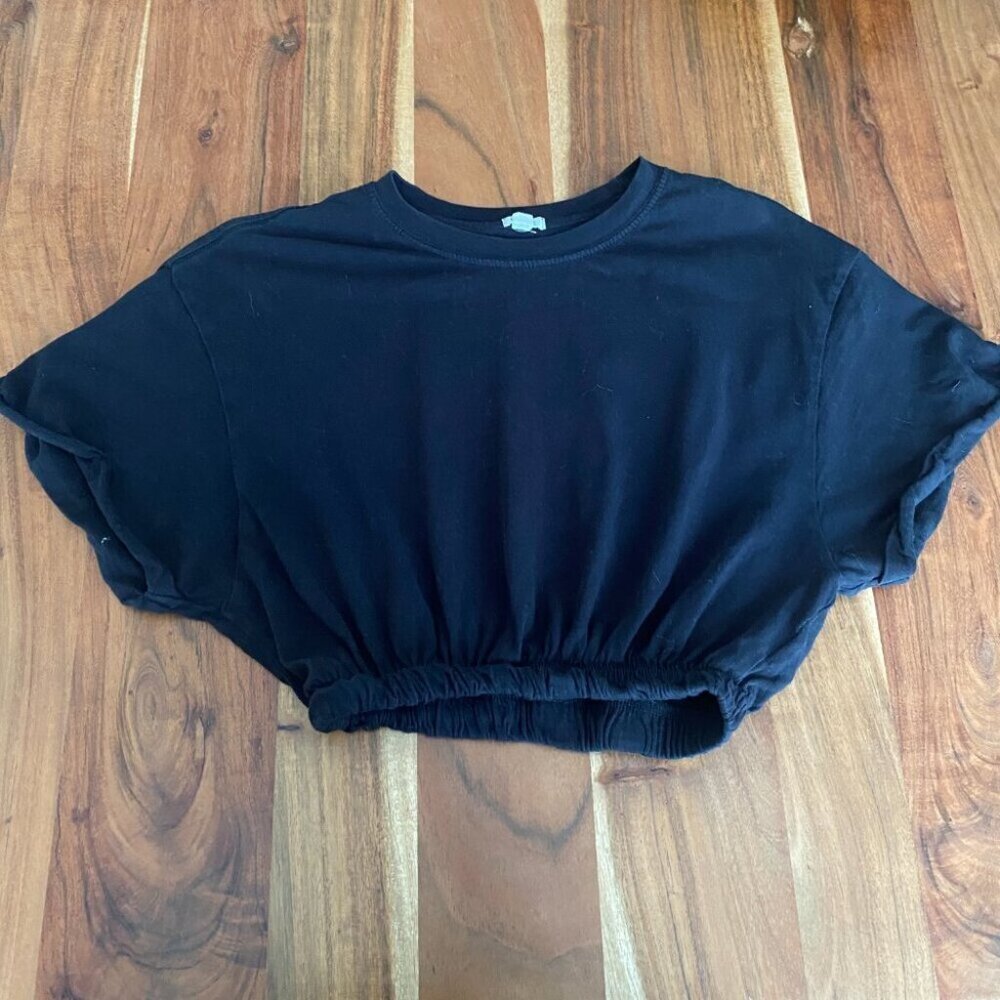Garage Elastic Waist Black Crop Top Size XS - Picture 3 of 5